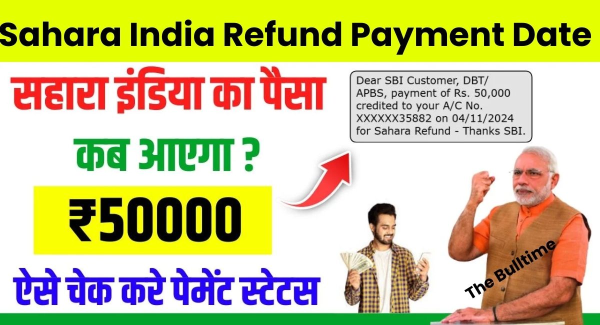 Sahara India Refund Payment Date