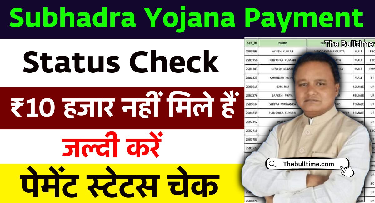 Subhadra Yojana Payment Status Check