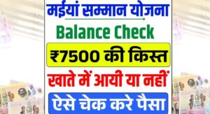 Maiya Samman Yojana Balance Check