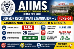 Aiims Cre-5 Recruitment 2026