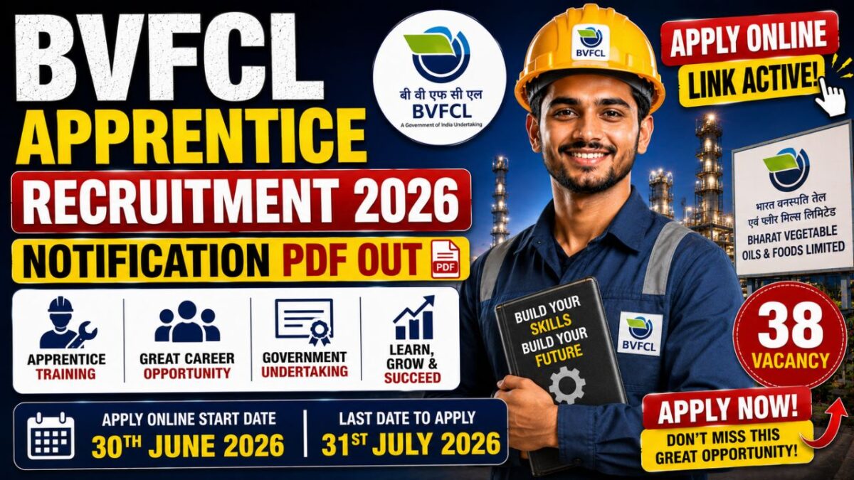 Bvfcl Apprentice Recruitment 2026