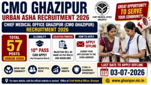 CMO Ghazipur Urban ASHA Recruitment 2026