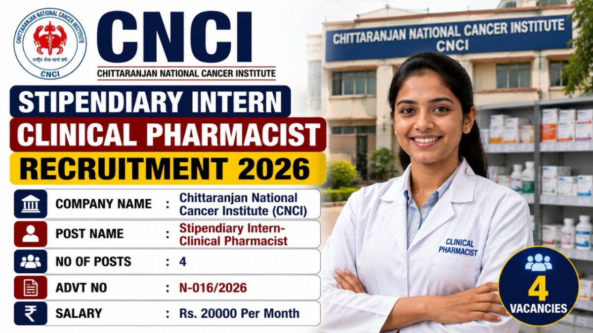 CNCI Stipendiary Intern-Clinical Pharmacist Recruitment 2026