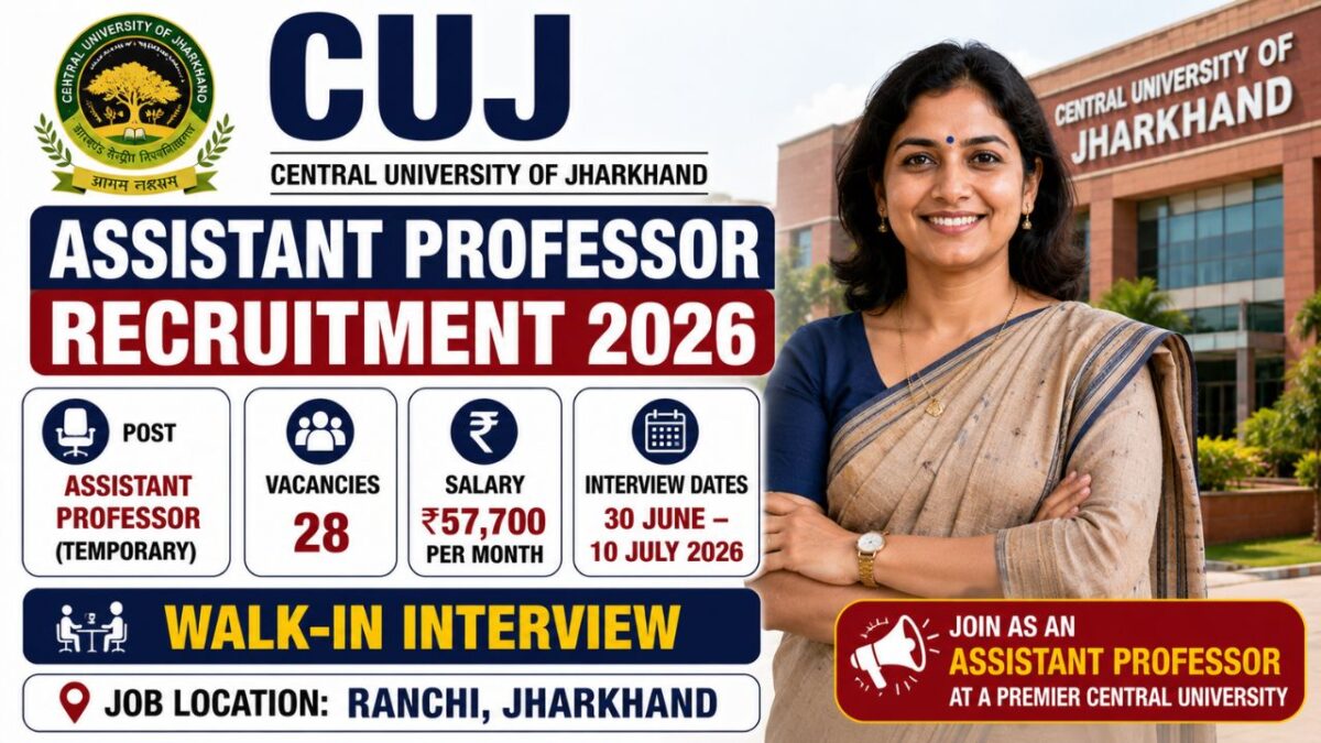 CUJ Assistant Professor Recruitment 2026