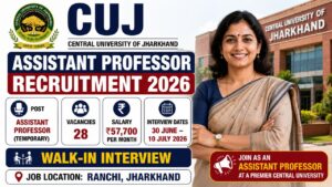 CUJ Assistant Professor Recruitment 2026