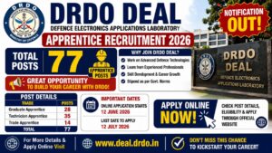 Drdo Deal Apprentice Recruitment 2026