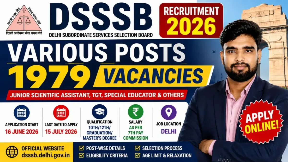 Delhi DSSSB Recruitment 2026