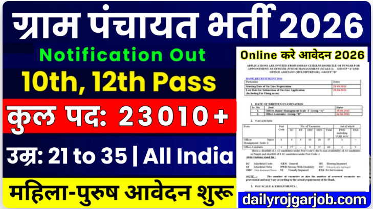 Gram Panchayat Vacancy 2026 Notification Out