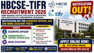 HBCSE TIFR Recruitment 2026