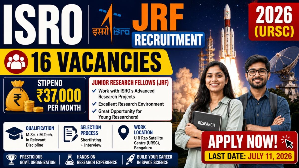 ISRO JRF Recruitment 2026