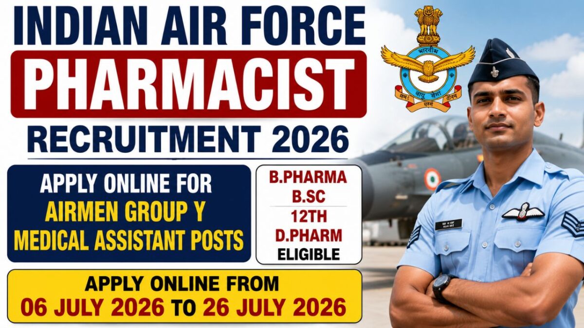 Indian Air Force Pharmacist Recruitment 2026