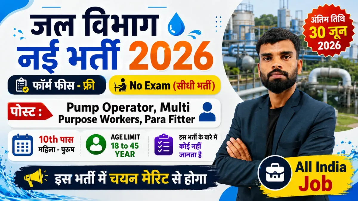 Jal Vibhag Bharti 2026 Notification Out