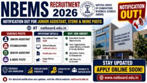 NBEMS Recruitment 2026