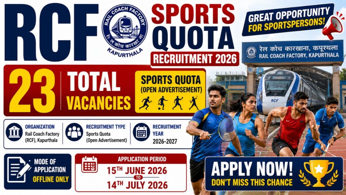 RCF Sports Quota Recruitment 2026