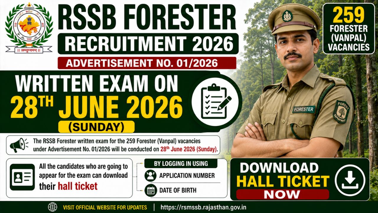 Rssb Forester Admit Card 2026