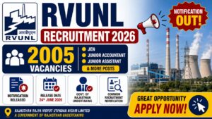 Rvunl Recruitment 2026 Notification