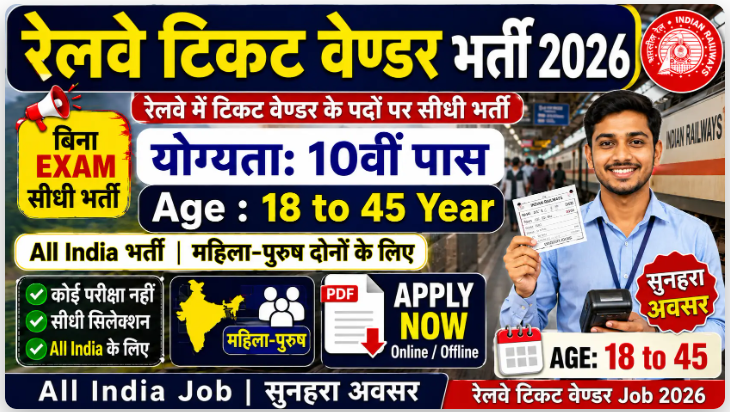 Railway Ticket Vendor Recruitment 2026