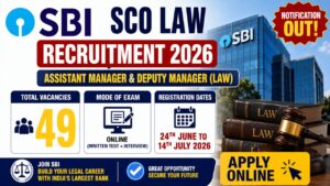 Sbi Sco Law Recruitment 2026