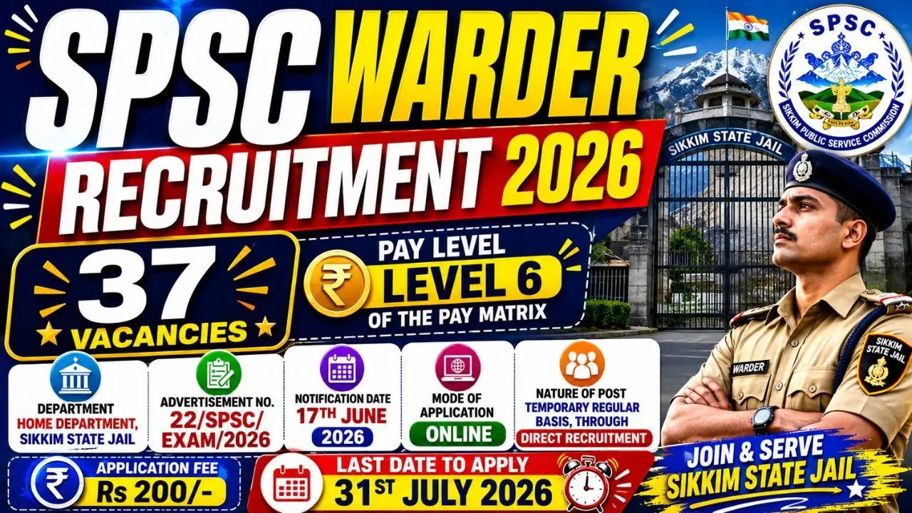 Spsc Warder Recruitment 2026