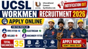 UCSL Workmen Recruitment 2026