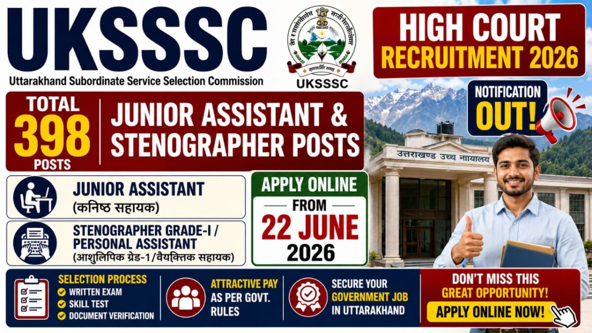 UKSSSC High Court Recruitment 2026