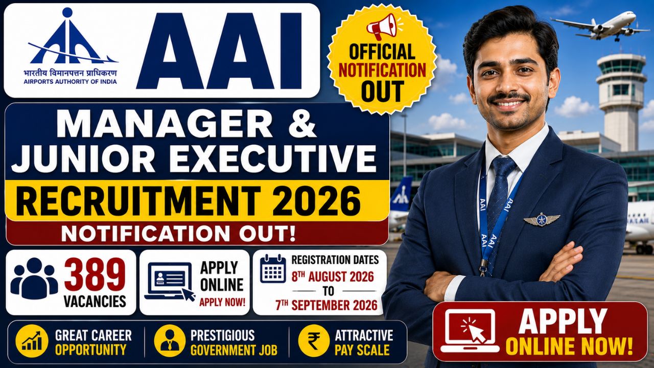 AAI Manager & Junior Executive Recruitment 2026: Notification Out, Apply Online for 389 Vacancies
