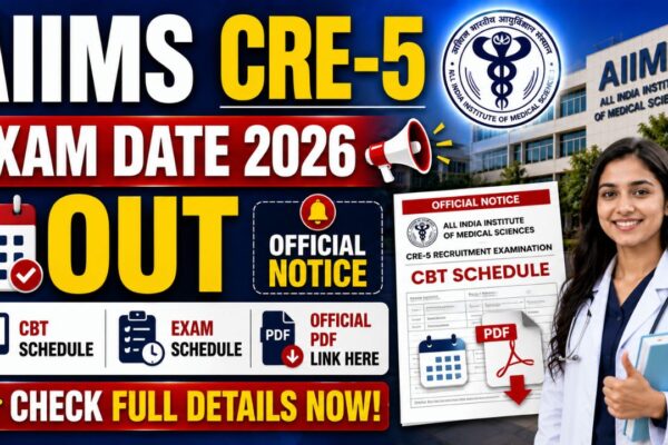 Aiims Cre-5 Exam Date 2026