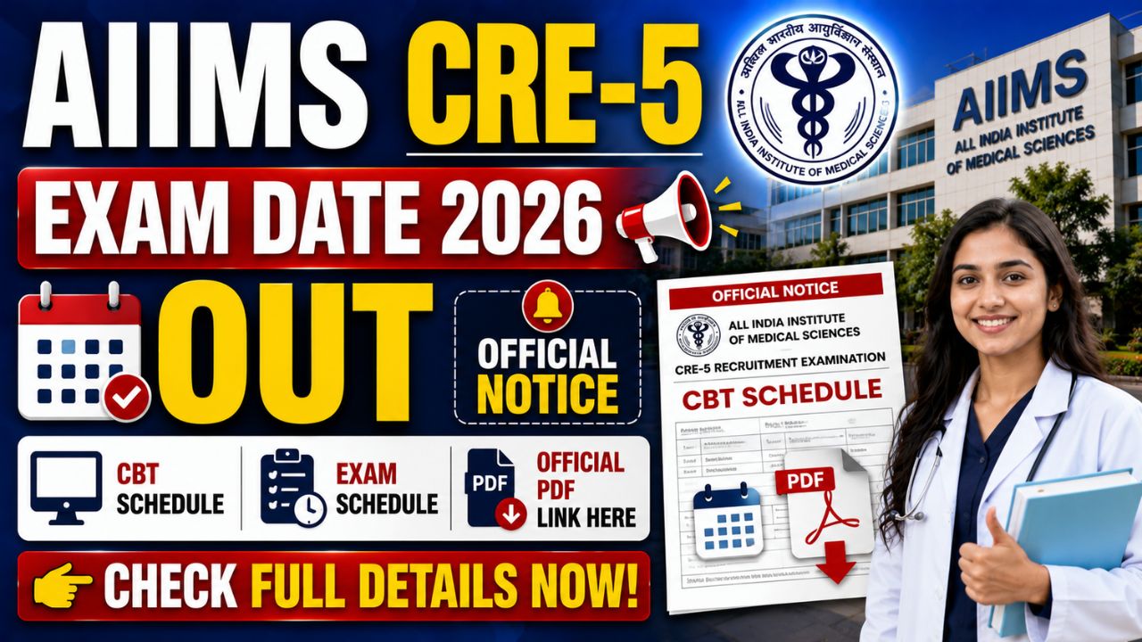 Aiims Cre-5 Exam Date 2026