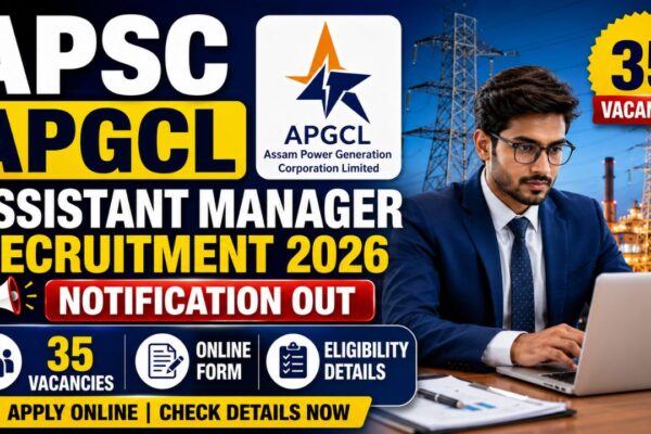 Apsc Apgcl Assistant Manager Recruitment 2026
