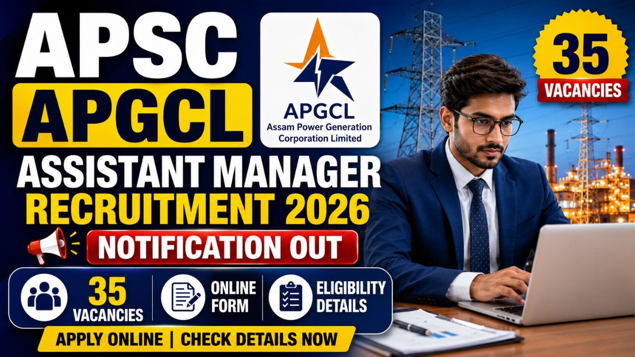 Apsc Apgcl Assistant Manager Recruitment 2026