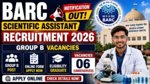 Barc Scientific Assistant Recruitment 2026