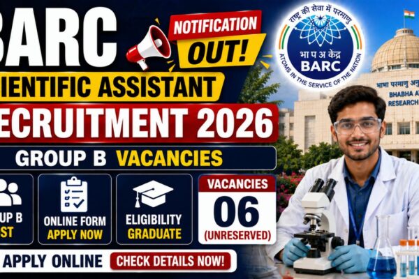 Barc Scientific Assistant Recruitment 2026