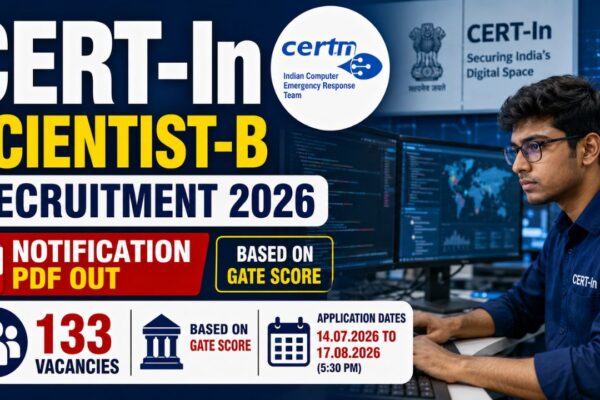 Cert-In Scientist-B Recruitment 2026