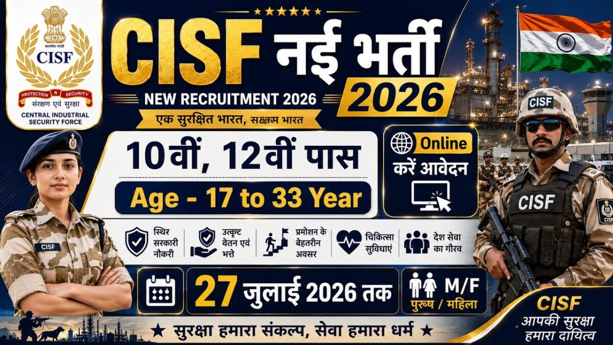 Cisf Rally Recruitment 2026 Notification: पूरी जानकारी, योग्यता, आयु सीमा, चयन प्रक्रिया और आवेदन कैसे करें 2 Cisf Rally Recruitment 2026 Notification