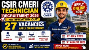 Csir Cmeri Technician Recruitment 2026