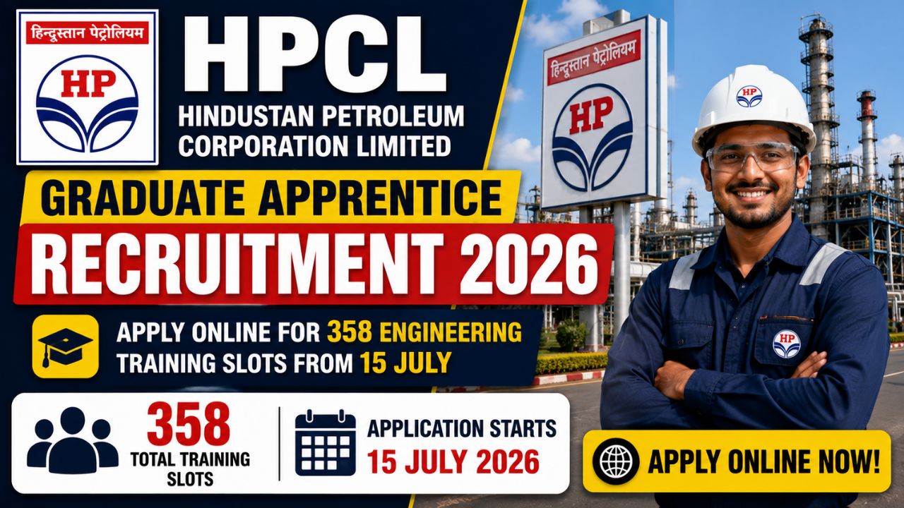 Hpcl Graduate Apprentice Recruitment 2026: Apply Online For 358 Engineering Training Slots From 15 July 1 Hpcl Graduate Apprentice Recruitment 2026