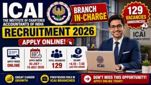 Icai Branch In Charge Recruitment 2026