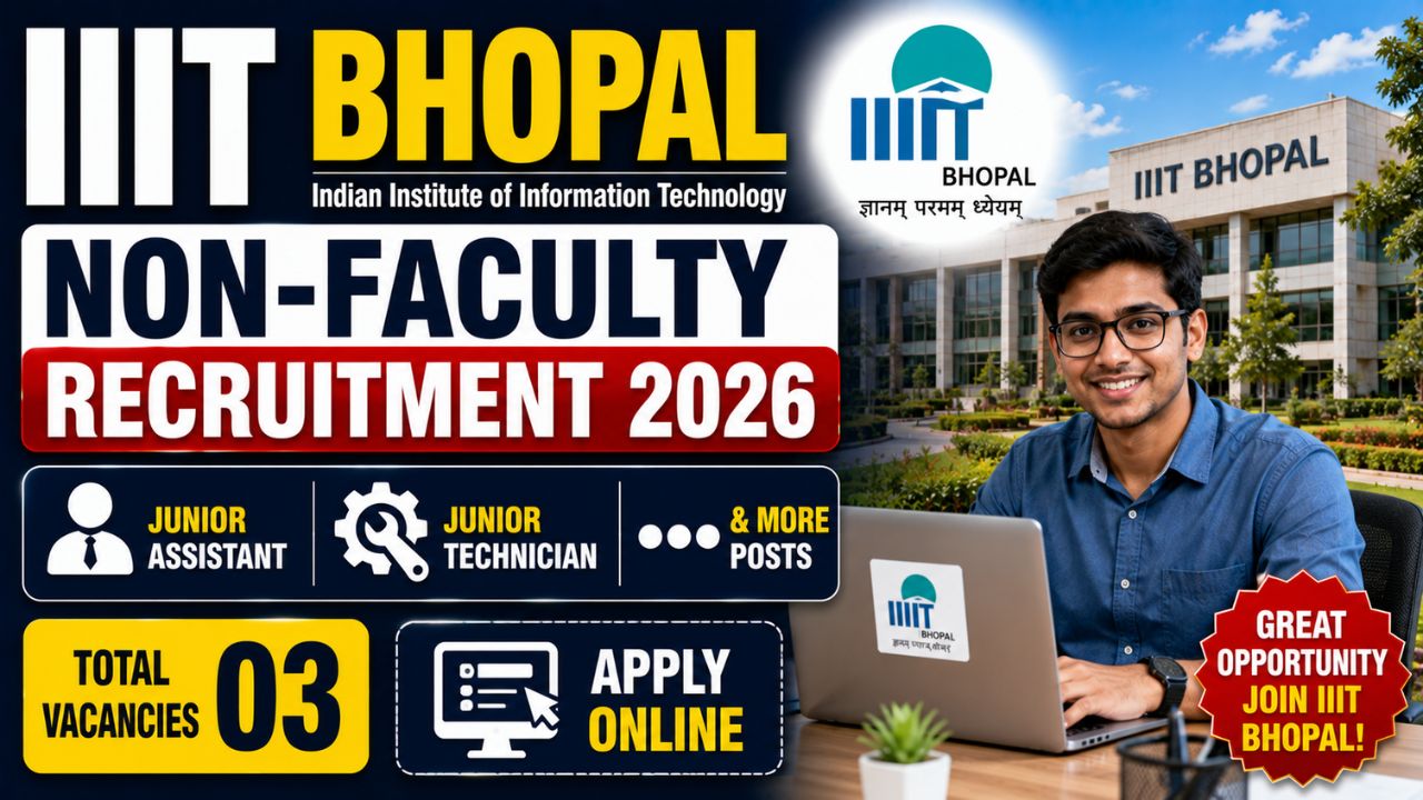 Iiit Bhopal Non-Faculty Recruitment 2026: Apply Online For Junior Assistant, Junior Technician &Amp; Junior Superintendent Posts 1 Iiit Bhopal Non-Faculty Recruitment 2026
