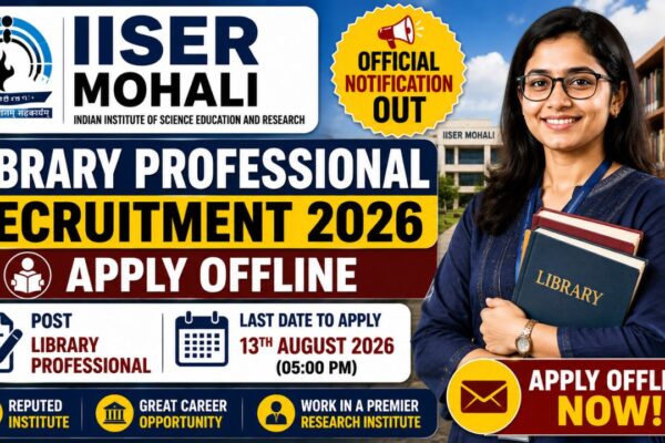 Iiser Mohali Library Professional Recruitment 2026