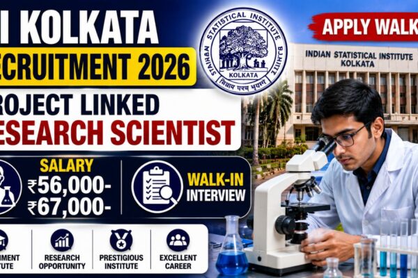 Isi Kolkata Project Linked Persons Recruitment 2026