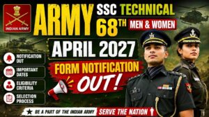 Indian Army Ssc Technical 68Th Men April 2027 Apply Online