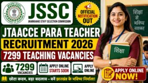 Jssc Jtaacce Para Teacher Recruitment 2026: 7,299 Teaching Posts, Apply Online Soon