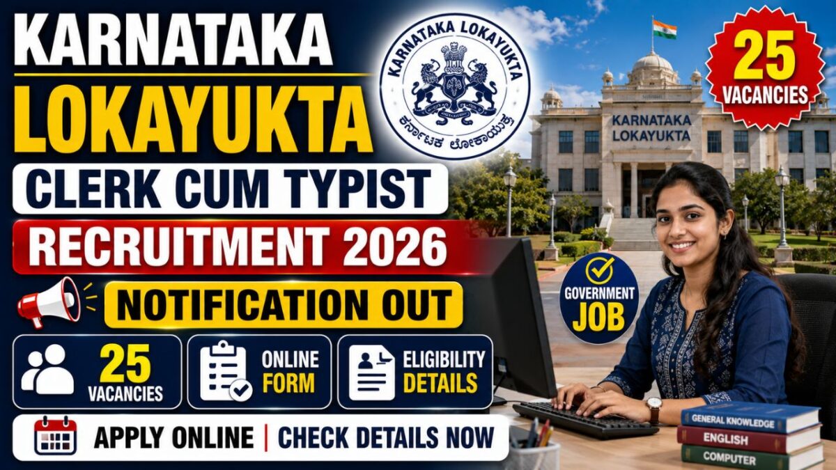 Karnataka Lokayukta Clerk Cum Typist Recruitment 2026