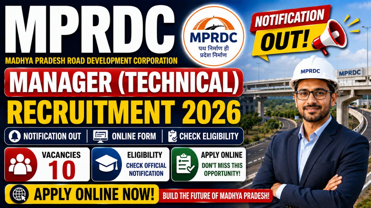 Mprdc Manager Technical Recruitment 2026: Apply Online For 10 Posts, Check Eligibility &Amp; Gate Score Details 1 Mprdc Manager Technical Recruitment 2026