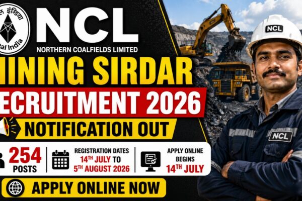 Ncl Mining Sirdar Recruitment 2026