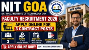 Nit Goa Faculty Recruitment 2026