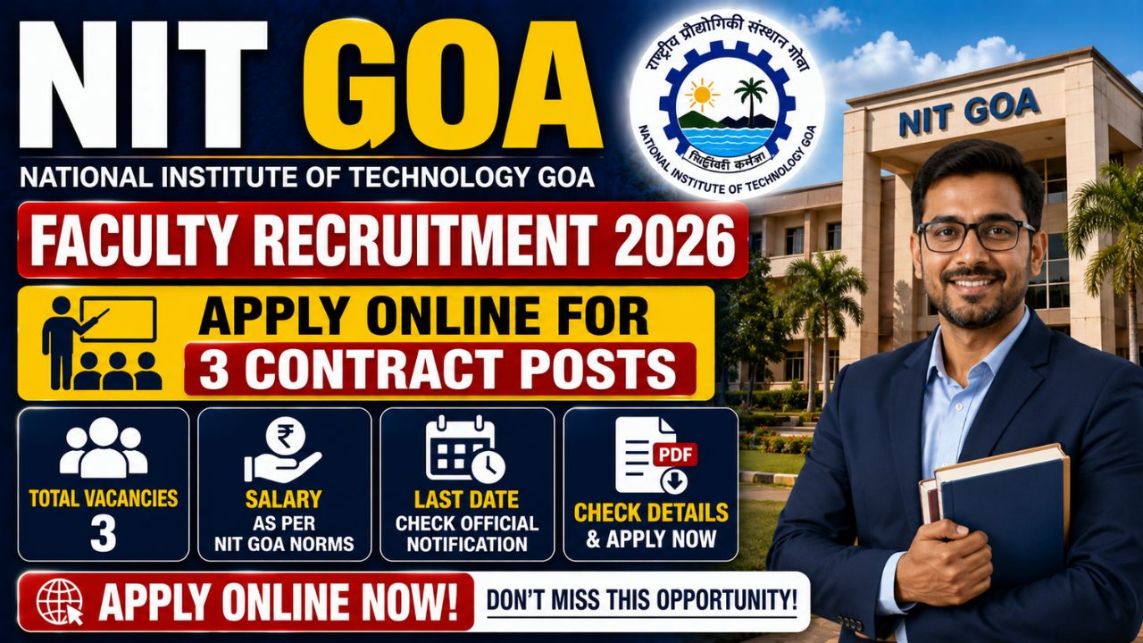 Nit Goa Faculty Recruitment 2026