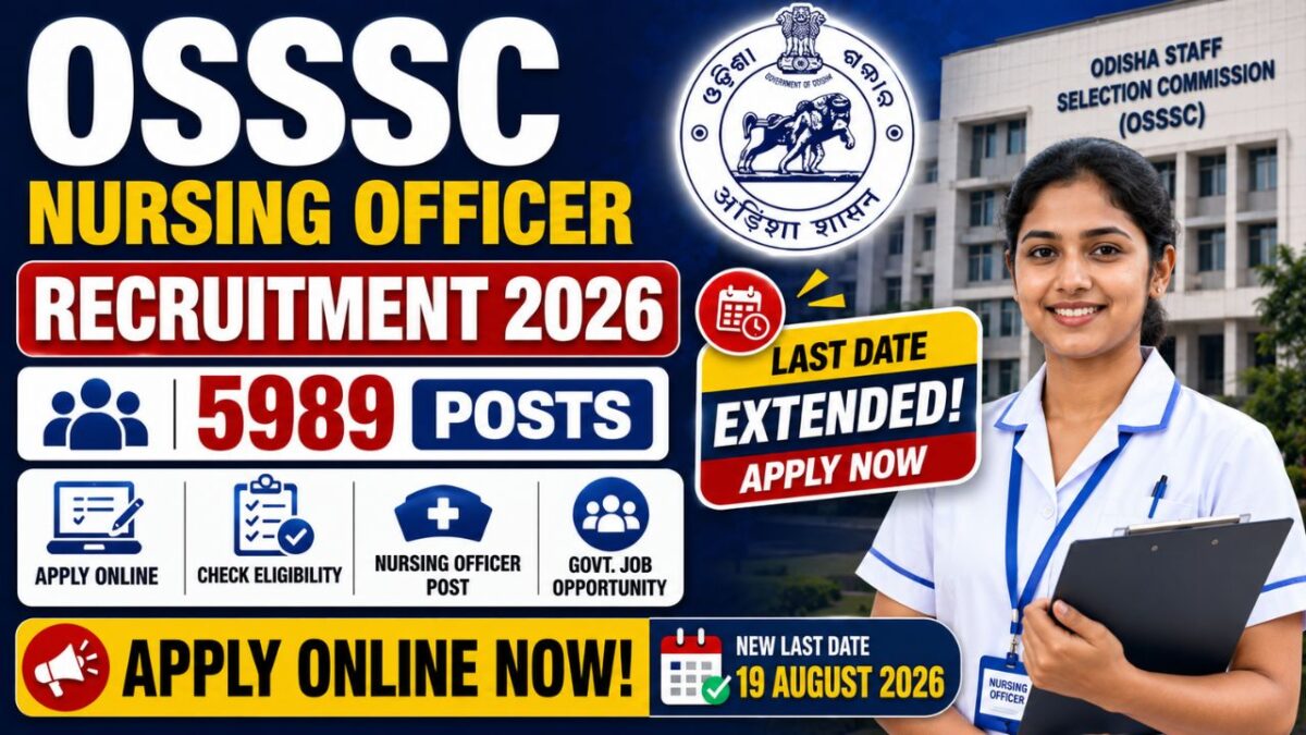 Osssc Nursing Officer Recruitment 2026