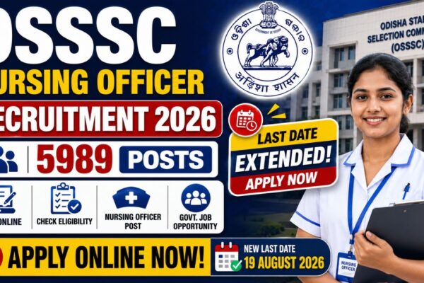 Osssc Nursing Officer Recruitment 2026
