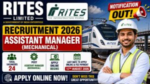 Rites Assistant Manager Mechanical Recruitment 2026: Apply For 24 Posts, Check Eligibility